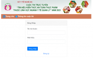 HƯỞNG ỨNG CUỘC THI TRỰC TUYẾN “TÌM HIỂU KIẾN THỨC AN TOÀN THỰC PHẨM THUỘC LĨNH VỰC NGÀNH Y TẾ QUẢN LÝ”